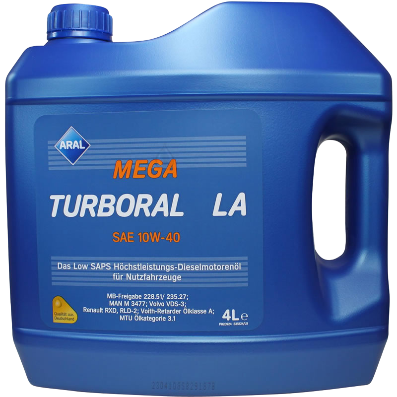 Моторное масло Aral MegaTurboral LA 10W-40, 4л